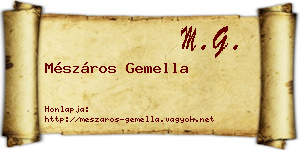 Mészáros Gemella névjegykártya